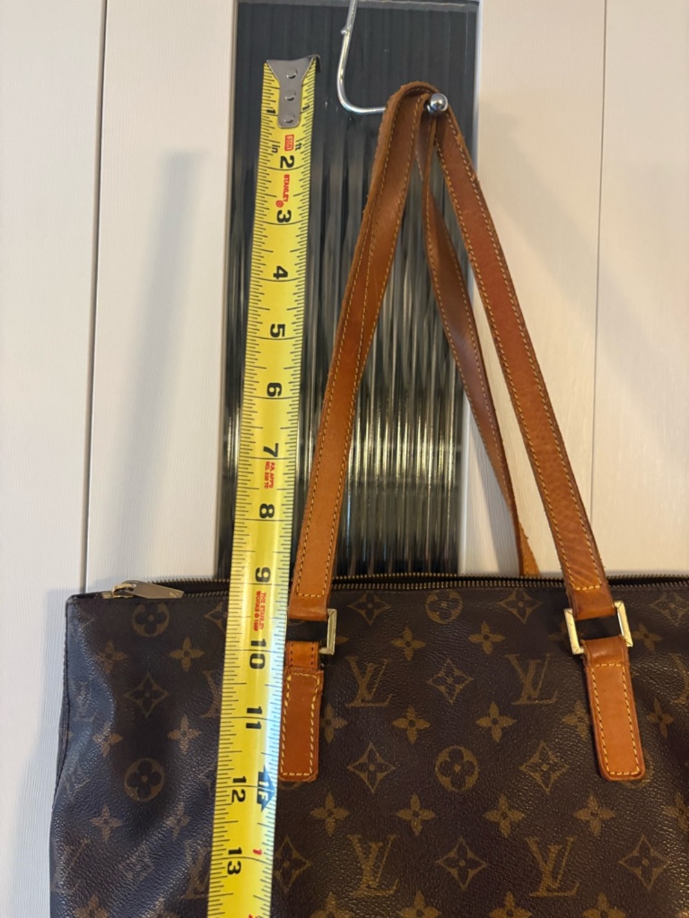Louis Vuitton Monogram Canvas Tote with Cognac Straps - Picture 12 of 16